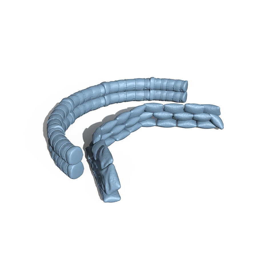Curved Sectional Sofa 1/35 Resin Accessory Kit - resin model view 3