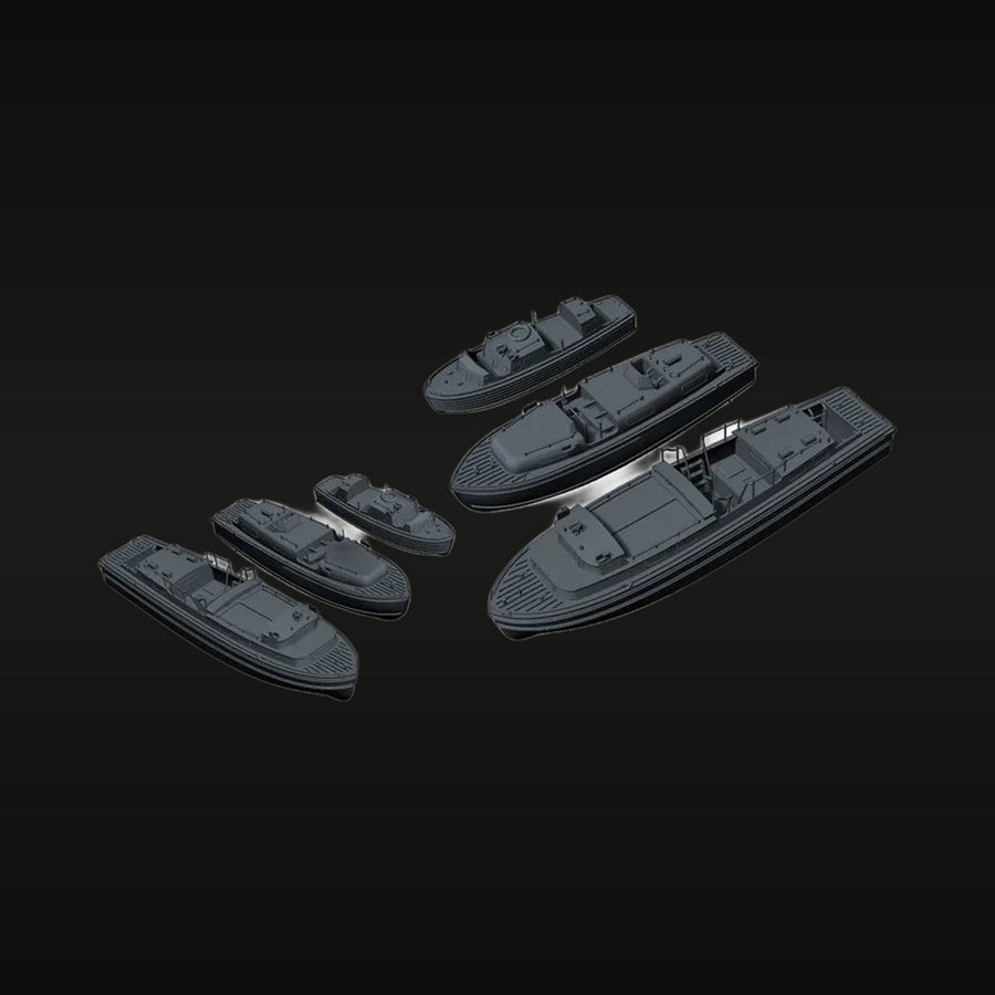 Royal Navy Motor Launches 1/700 Resin Ship Kit (6 Models) - unpainted resin model kit
