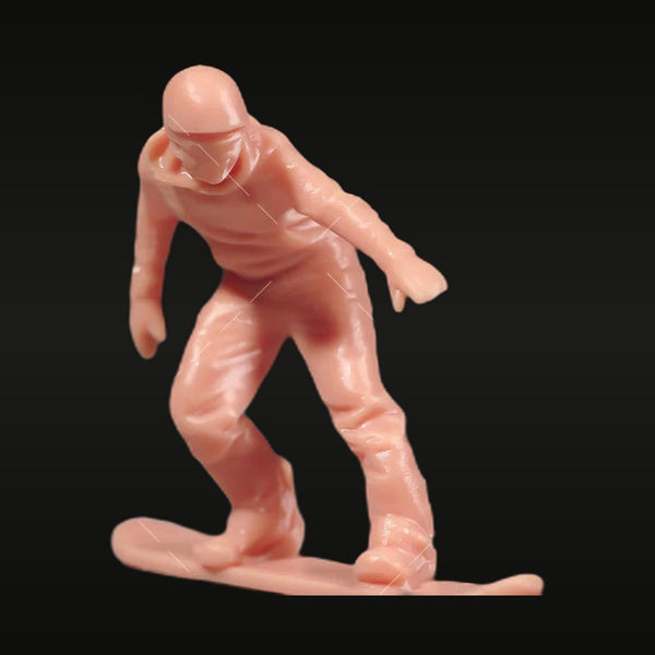 Snowboarder Male Resin Miniature Figure 1/64 Scale Model Kit