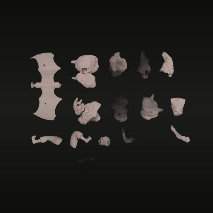 Fantasy Goblin Warrior with Segmented Armor 120mm Resin Figure Kit - unpainted resin model kit