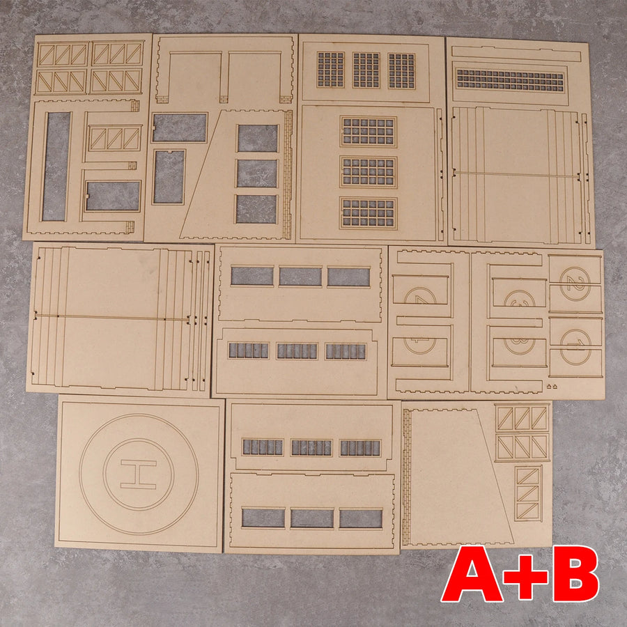 Assembly Architectural Model Sand Table Warehouse Godown Stockroom Granary Barn Diorama Scale Model Kit 1/72