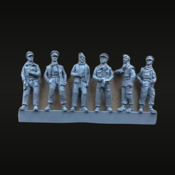 WWII British Commonwealth Military Figures 6-Figure Set 1/72 Resin Kit