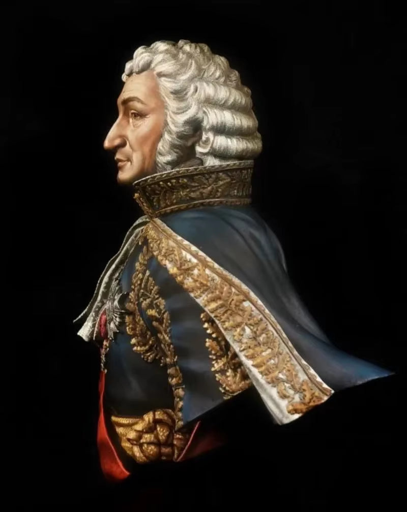 Napoleonic French Marshal Augereau 200mm Resin Bust Kit - resin model view 3