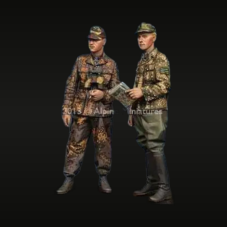 WWII German Waffen-SS Officers Set 1/35 Resin Figure Kit - unpainted resin model kit