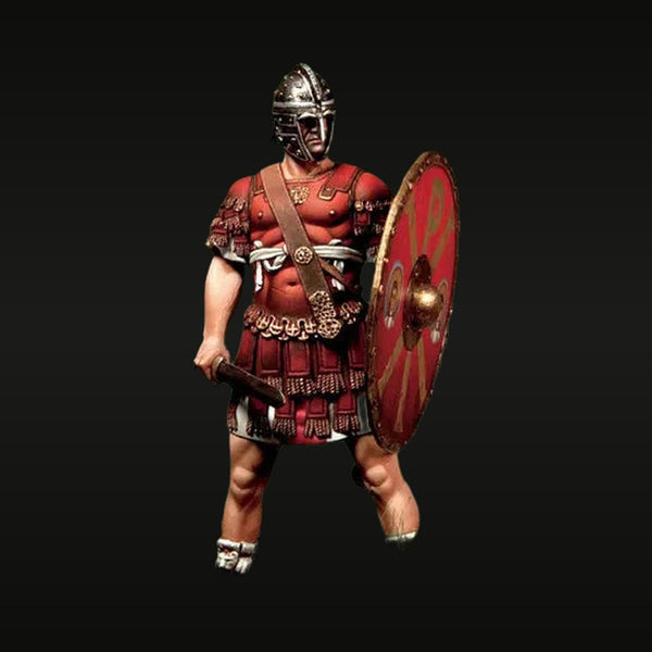 Late Roman/Byzantine Soldier with Round Shield and Mace 75mm Resin Figure Kit