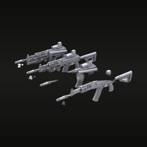 Modern Russian AK-Pattern Assault Rifles with Accessories 1/35 Resin Kit