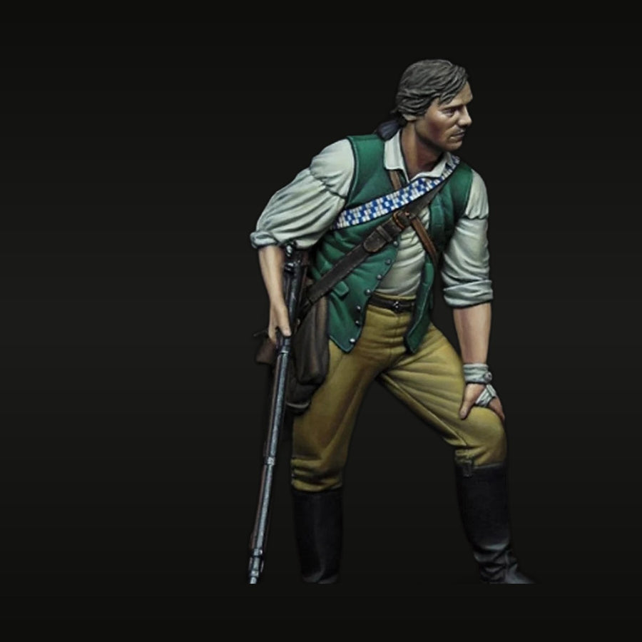 American Revolutionary War Continental Soldier 1775 75mm Resin Figure Kit - unpainted resin model kit