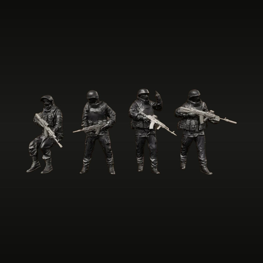 Modern Russian Special Forces Operators with AK Assault Rifles 1/35 Resin Figure Kit - unpainted resin model kit