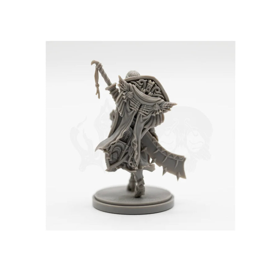 Fantasy Female Warrior with Axe Archway Diorama Base 75mm Resin Figure Kit - resin model view 5