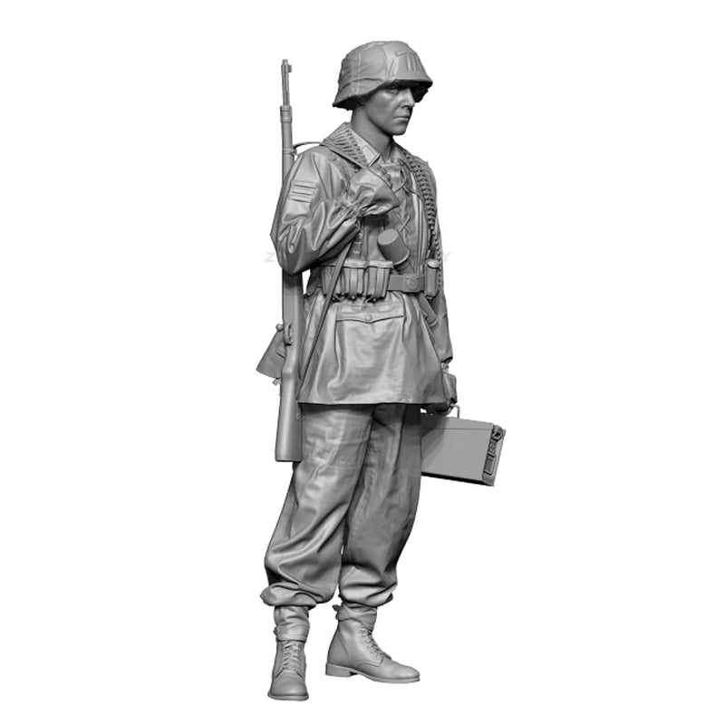 WWII German Wehrmacht Soldier Kar98k Rifle 1/35 Resin Figure Kit - resin model view 4