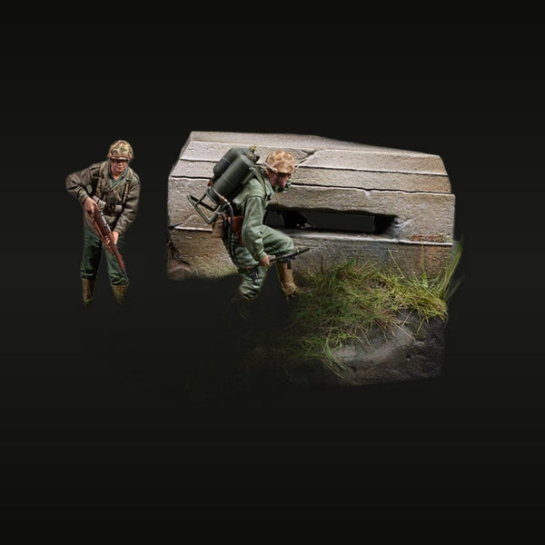 WWII US Army Flamethrower Assault Pacific Bunker Diorama 1/35 Resin Set