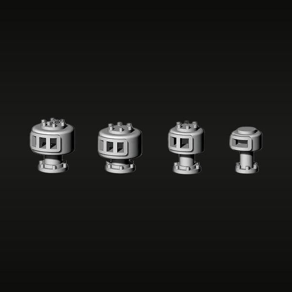 WWII Japanese Navy Destroyer Turret Set 1/700 Resin Accessory Kit