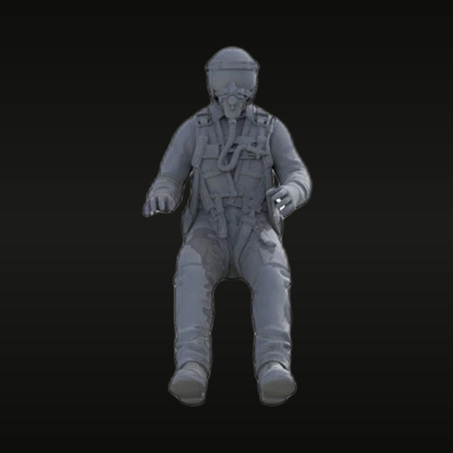 American Fighter Pilot in Flight Suit Seated 1/35 Resin Figure Kit - unpainted resin model kit