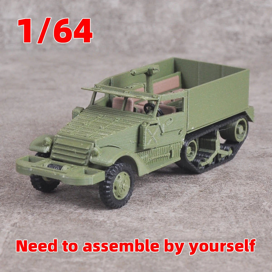 WWII US M2A1 Halftrack 1/64 Plastic Vehicle Kit - resin model view 4