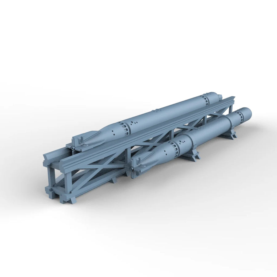 Torpedo Tube Upgrade Parts 1/350 Scale Resin Model Kit - resin model view 4