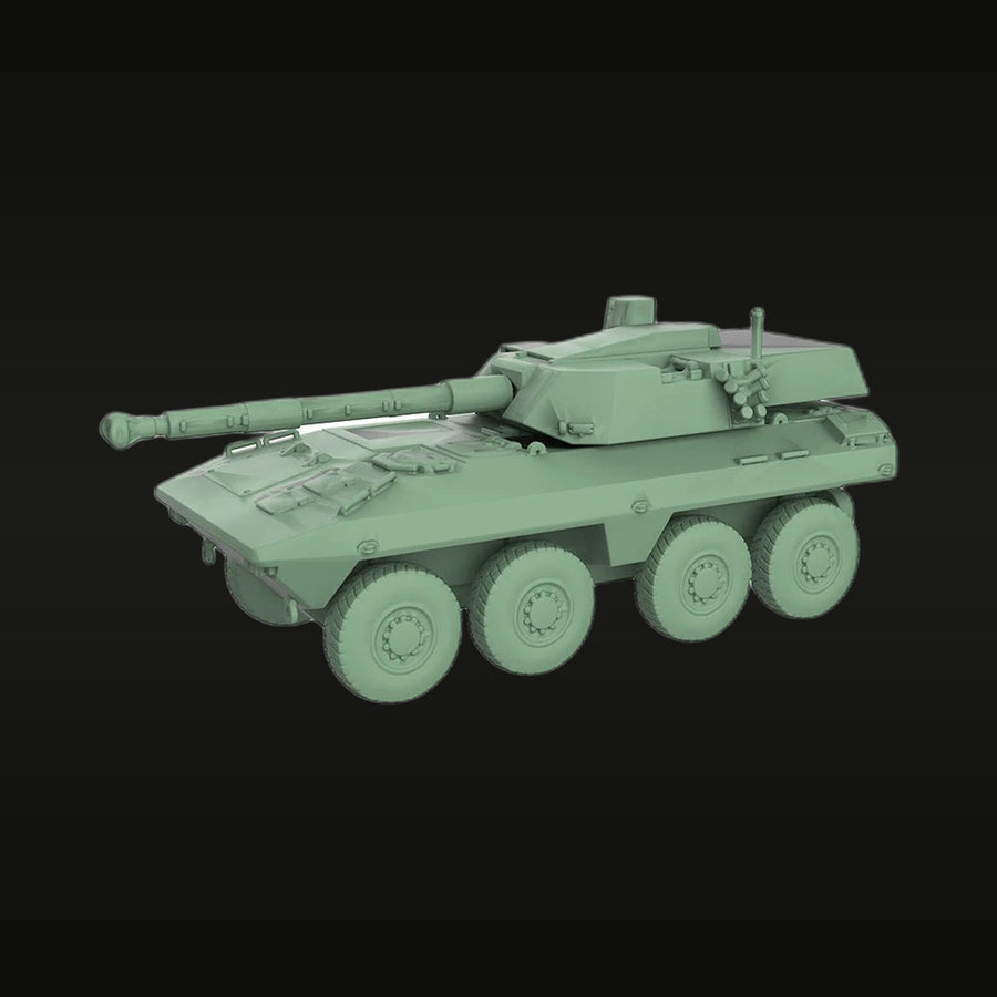 Modern French AMX-10RC 6x6 Wheeled Tank Destroyer 1/56 Scale Resin Model Kit - unpainted resin model kit