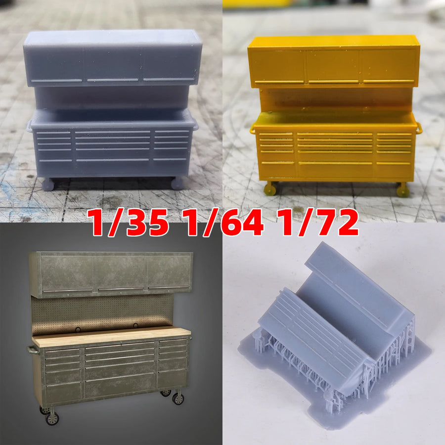 Assembly Locker Tool Cabinet Tool Chests Tool Rack Soft Decoration Sand Table Diorama Scale Model Kit 1/72 1/64 1/35 1/32