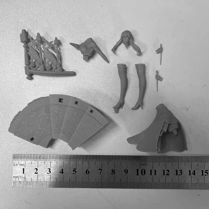 1/24 Scale Cute Female Assassin Resin Figure Assembled Model Kit Fantasy Miniature Hobby Unassembled and Unpainted 3D Printing