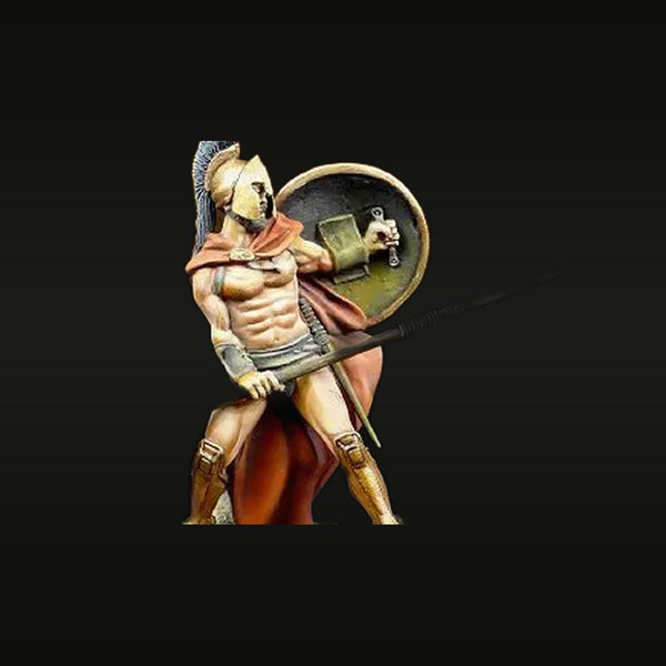 Ancient Greek Spartan King Leonidas with Spear and Shield 54mm Resin Figure Kit
