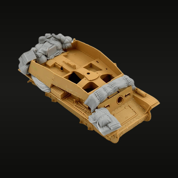 WWII German Halftrack Hull with Stowage 1/35 Resin Vehicle Kit