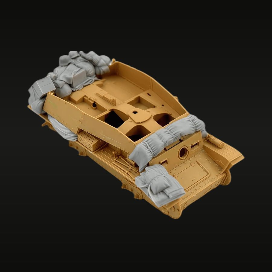 WWII German Halftrack Hull with Stowage 1/35 Resin Vehicle Kit - unpainted resin model kit
