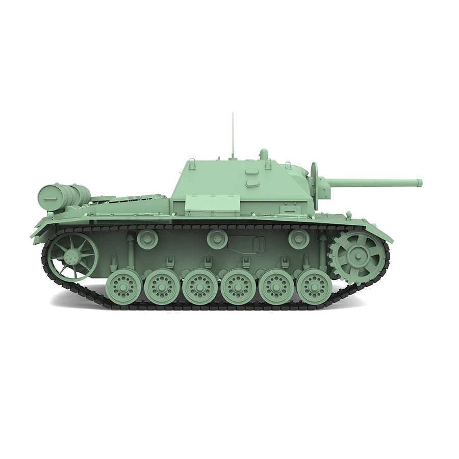 WWII Soviet SU-76 Self-Propelled Gun 1/87 Resin Vehicle Kit - resin model view 5