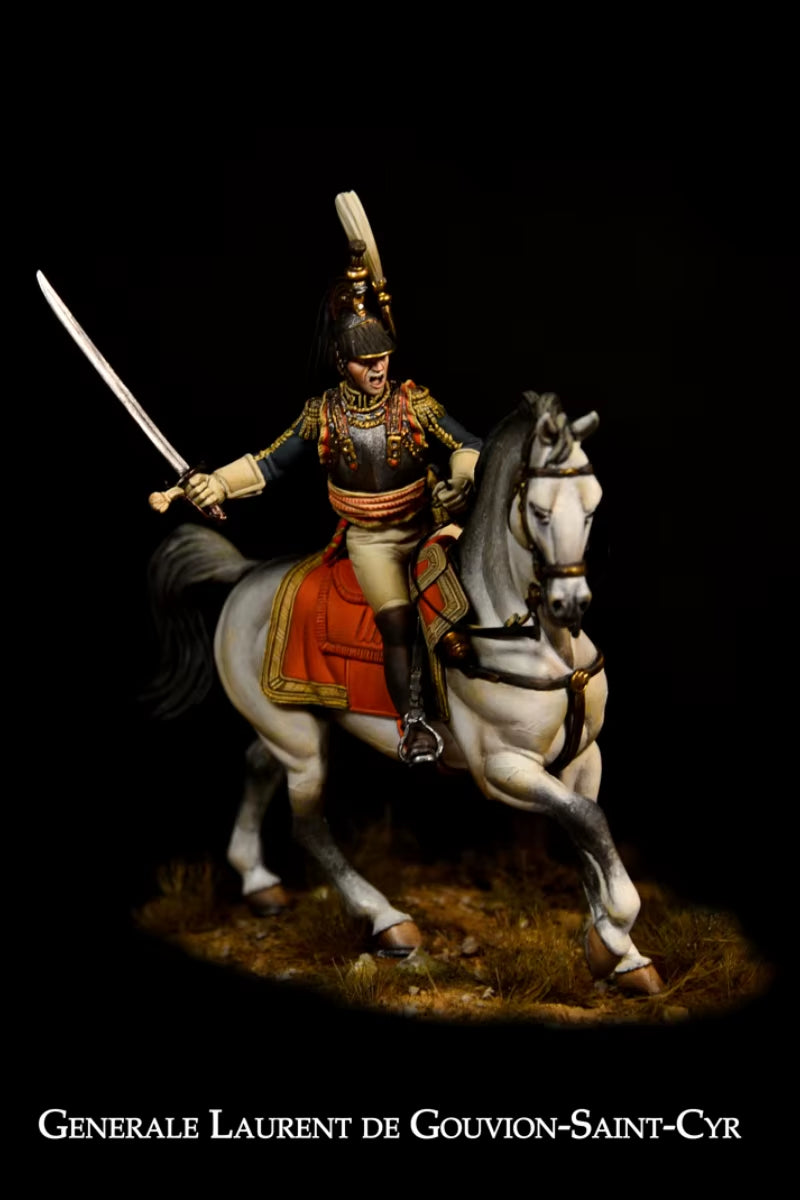 Napoleonic French Cavalry Horse with Saddle Tack 1/32 Resin Kit - resin model view 2