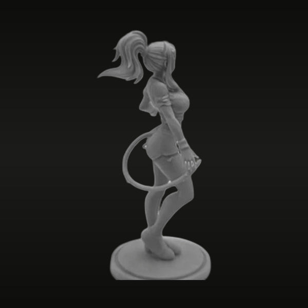 Fantasy Female Demon with Tail Pinup 1/24 Resin Figure Kit
