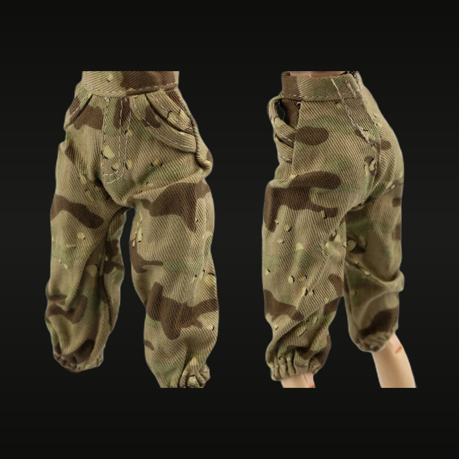 British MTP Camo Cargo Trousers 1/6 Scale Accessory - unpainted resin model kit