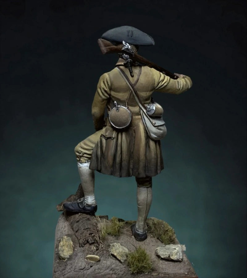 American Revolutionary War Soldiers Set of 3 1/24 Resin Figure Kit - resin model view 4