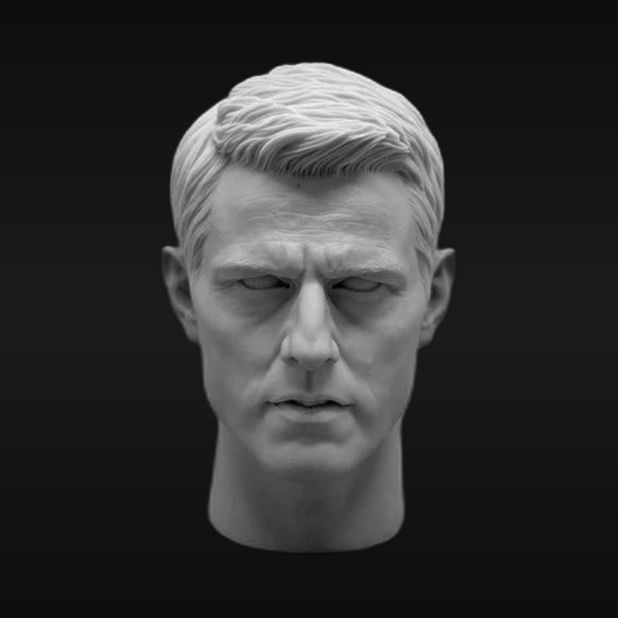 Stern Male Portrait Bust Blonde Hair 1/6 Resin Head Kit - unpainted resin model kit