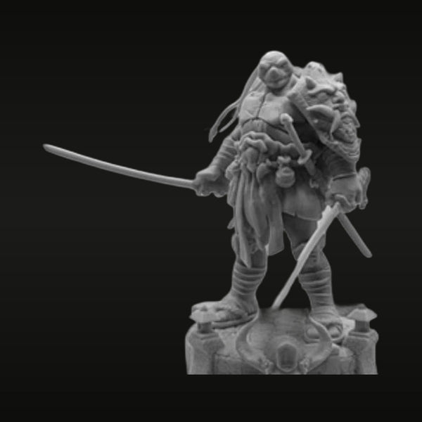 Turtle Hero Swordsman with Dual Swords 1/24 Resin Figure Kit