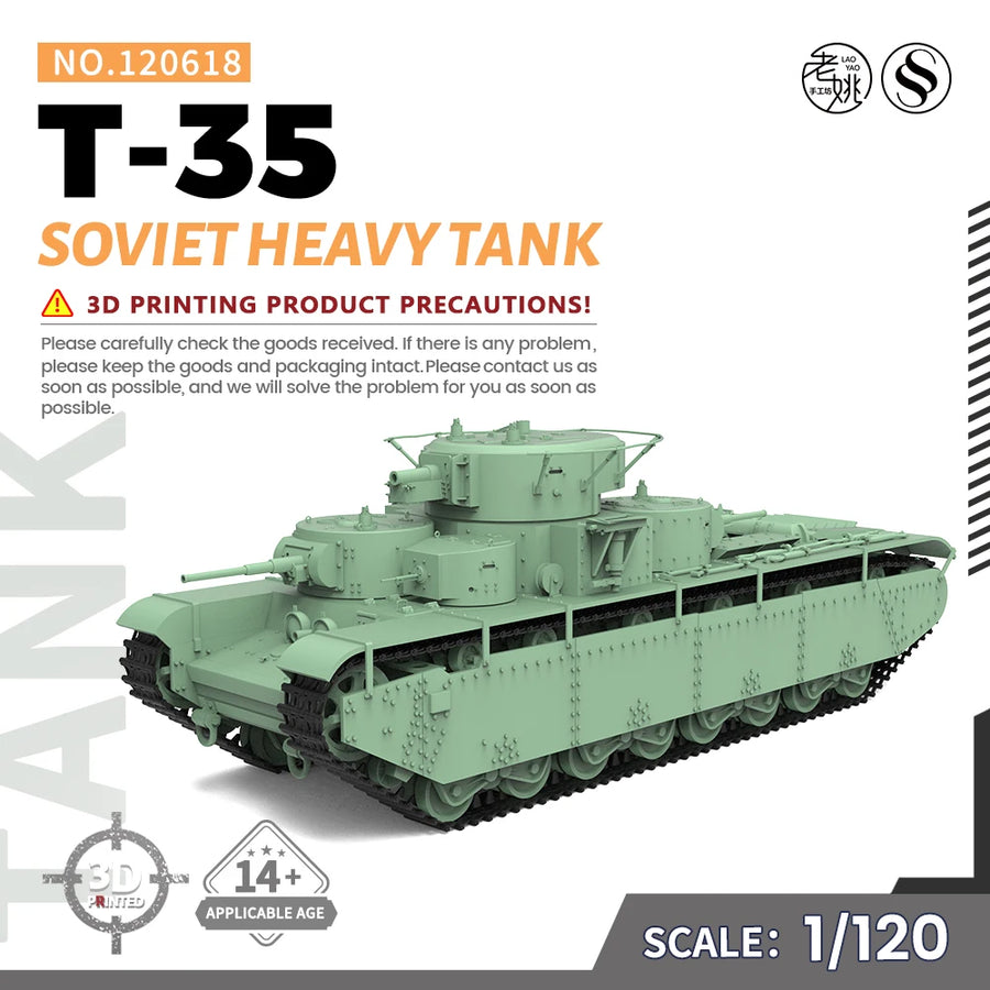 Soviet T-35 Heavy Tank  SS618 1/76 1/48 1/87 1/160 1/220 1/120 20Mm Wargamingmilitary Model Kit HO Scale N SCALE Railway