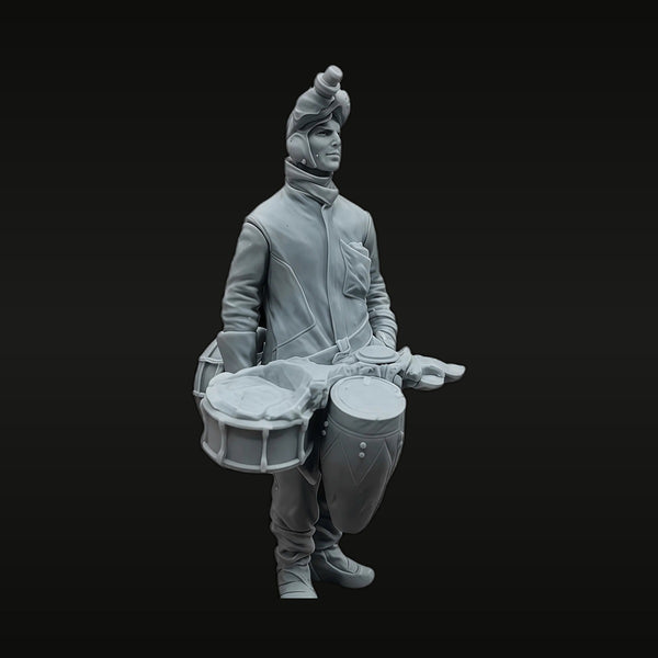 Napoleonic French Band Drummer with Snare & Bass Drums 1/20 Resin Figure Kit