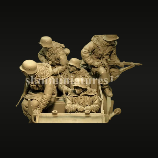 WWII German Infantry Machine Gun Team 5-Figure Set 54mm Resin Kit