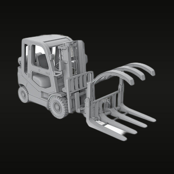 Forklift with Cargo Prongs 1/220 Scale Resin Model Kit