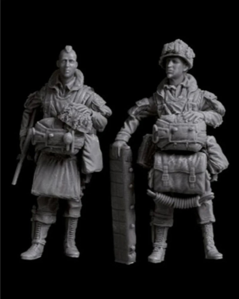 WWII US Airborne Paratroopers 1/35 Resin Figure Set - unpainted resin model kit