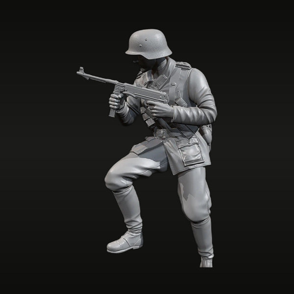 WWII German Soldier with StG 44 Assault Rifle 1/35 Resin Figure Kit