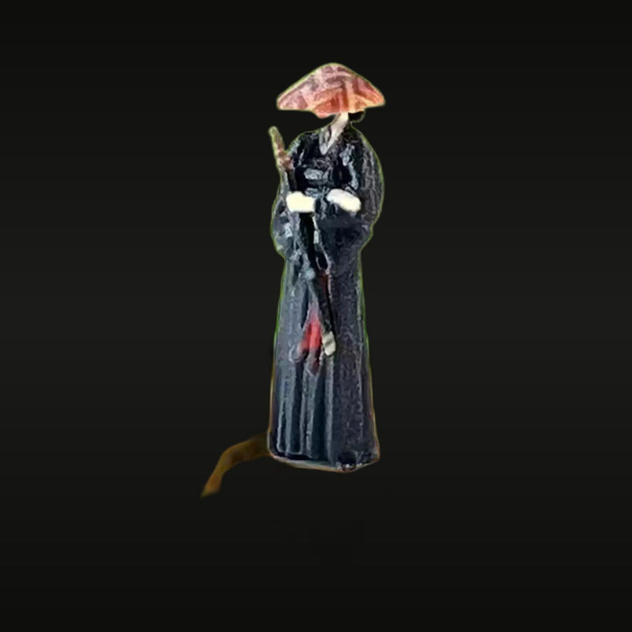 Chinese Ancient Court Lady with Umbrella 1/87 Resin Figure - unpainted resin model kit