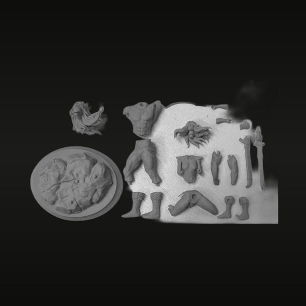 Fantasy Barbarian Warrior & Female Companion 1/24 Resin Figure Kit