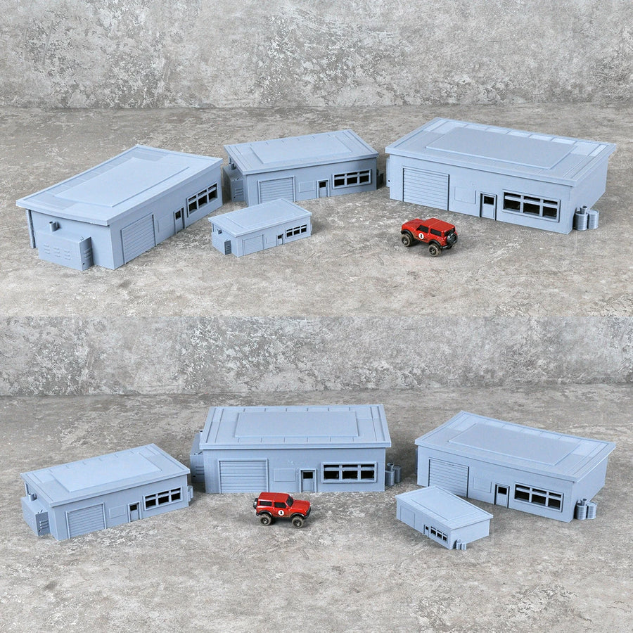 Assembly Architectural Sand Table Bungalow Garage Villa Office Building Railway Railroad Diorama Scale Model Kit 1/64/72/87/150