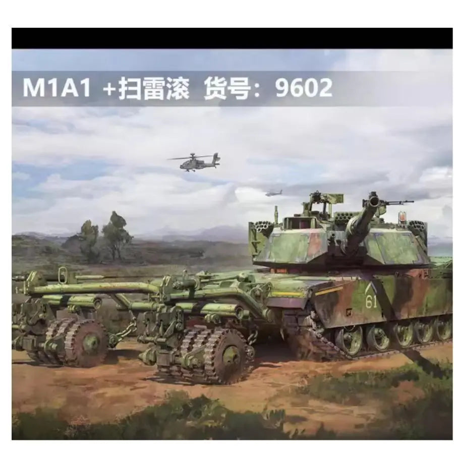 Tiger Model 1/72 Scale M1A1 with Mine Roller Assembly Model Kit 9602