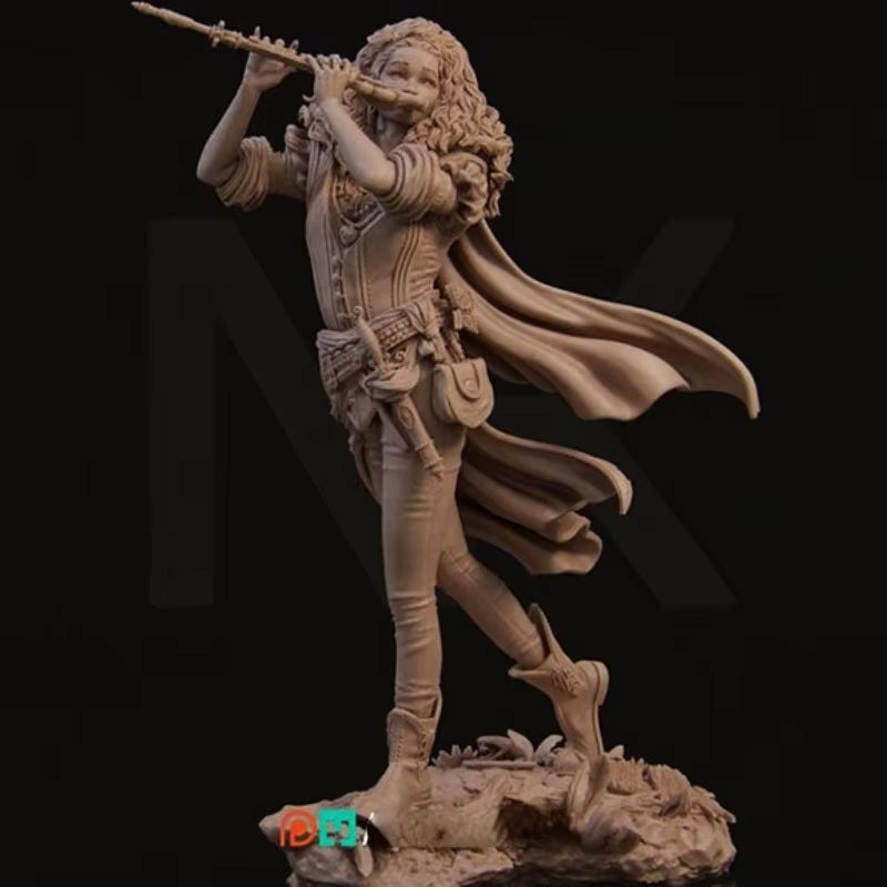 Rik The Bard with Flute 1/24 Resin Figure Kit - resin model view 2