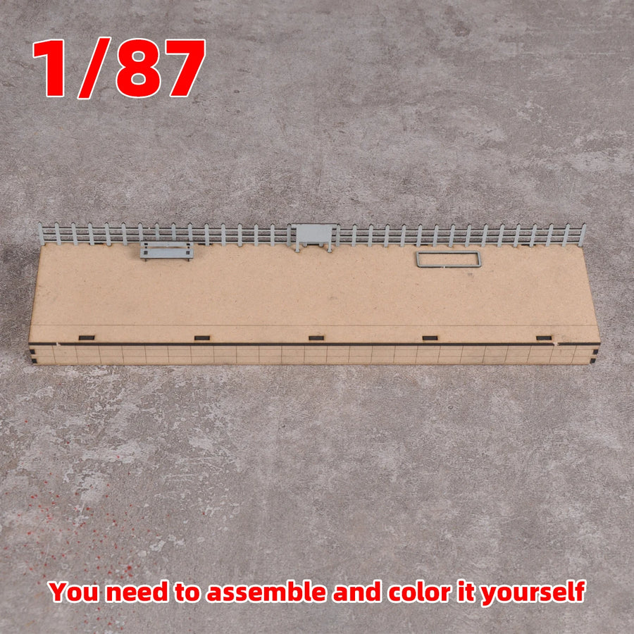 Assembly Architectural Sand Table Train Railway Residence Dwelling Railway Station Platform Diorama Scale Model Kit 1/87