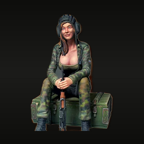 Modern Female Soldier Pinup 1/16 Resin Figure Kit