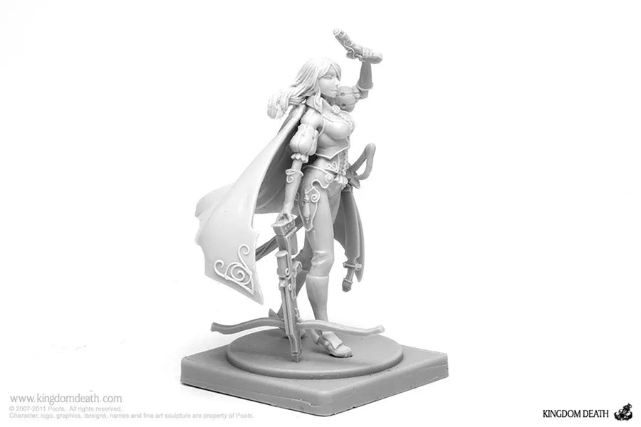 Fantasy Female Warrior with Ornate Scythes 28mm Resin Figure - resin model view 2