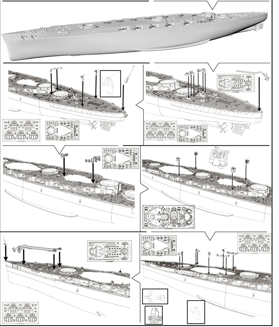 SMS König Class Battleship  SSC532 1/700 1/350 Military Model Kit Miniature Static