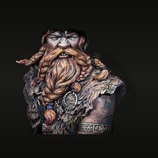 Viking Age Berserk Warrior with Bear Pelt 1/10 Resin Bust Kit