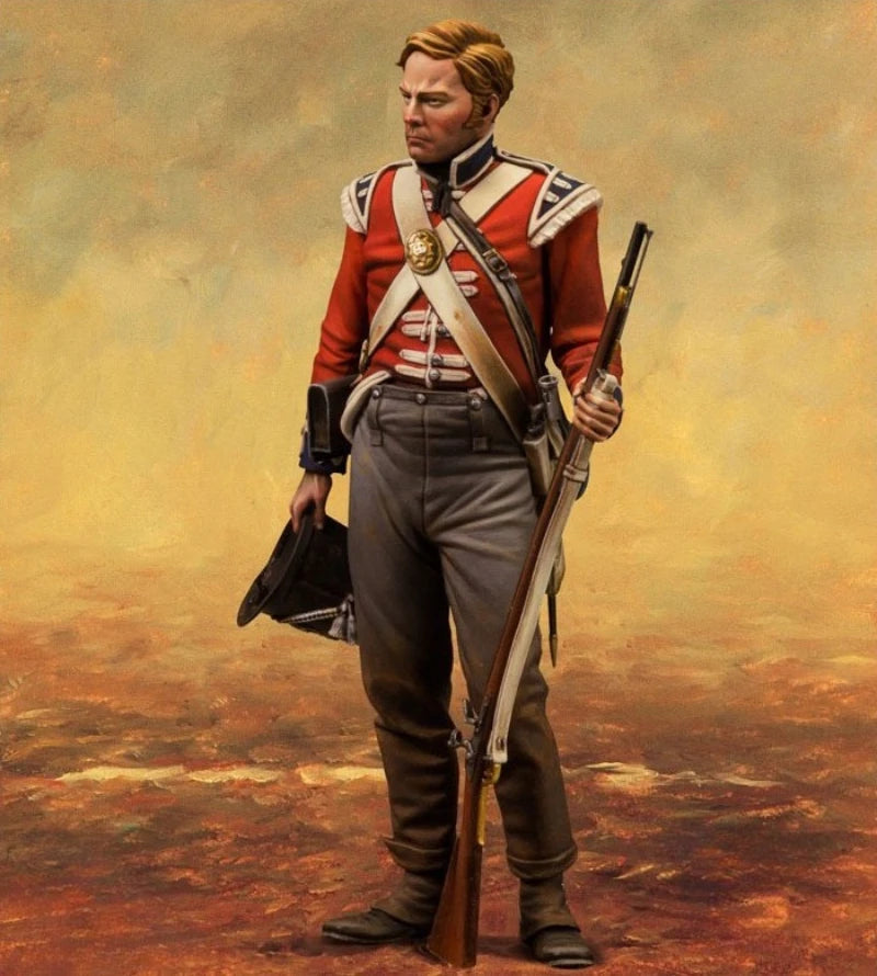 1/24 Scale 75Mm Die-Cast Resin Figure Model Kit Ancient Coldstream Guards Soldier 1815 Hobby Miniature Toy Unassembled Unpainted