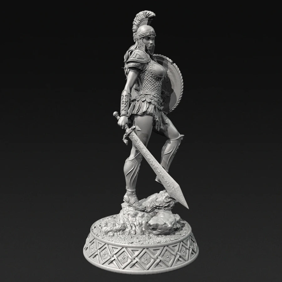 Greek Warrior Athena 38mm Resin Figure Kit - resin model view 5